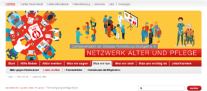 Homepage der Caritas