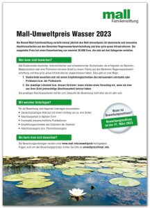 Flyer für den Umweltpreis 2023