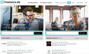 Screenshot freelance.de