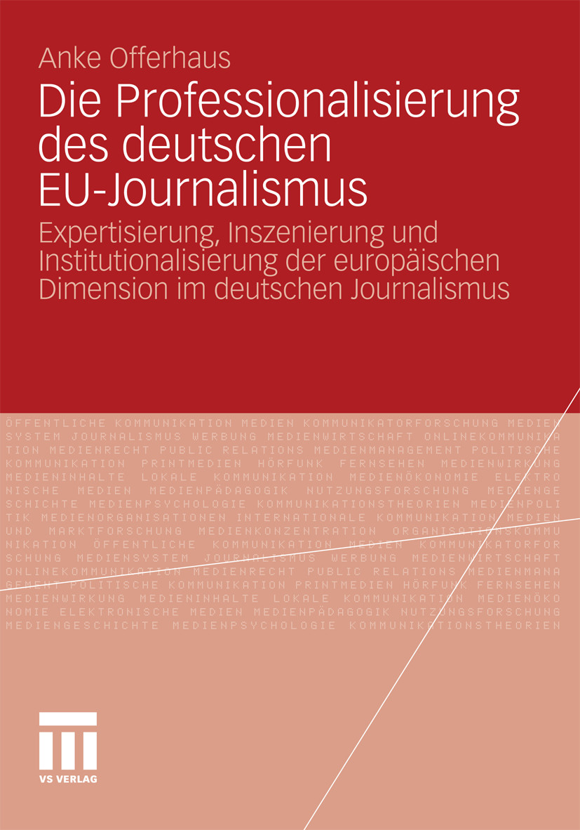 Die Professionalisierung des deutschen EUJournalismus  PDF eBook