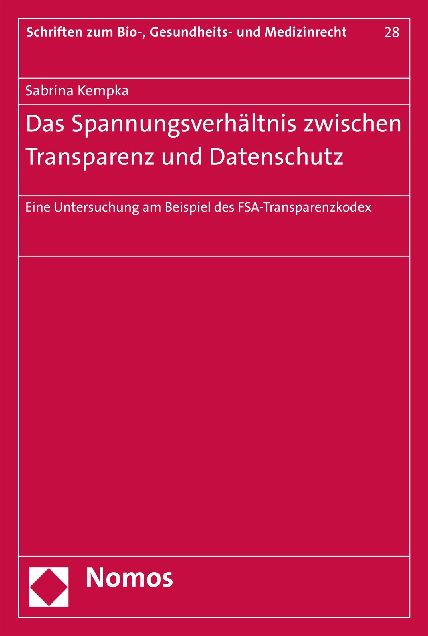 Das Spannungsverhältnis zwischen Transparenz und ...