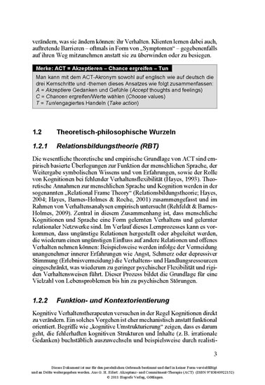 Akzeptanz- und Commitment-Therapie von Georg H. Eifert ...