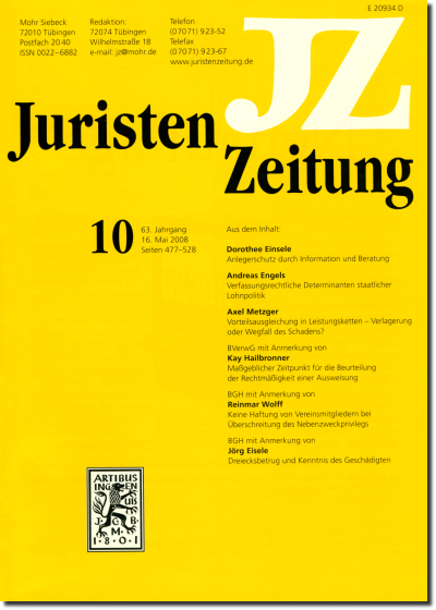 JuristenZeitung (JZ) Fachzeitschrift | Juristische Fachliteratur