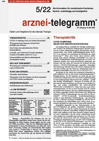 Arznei-telegramm Fachzeitschrift | Pharmakologie - Toxikologie