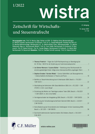 wistra – Zeitschrift für Wirtschafts- und Steuerstrafrecht