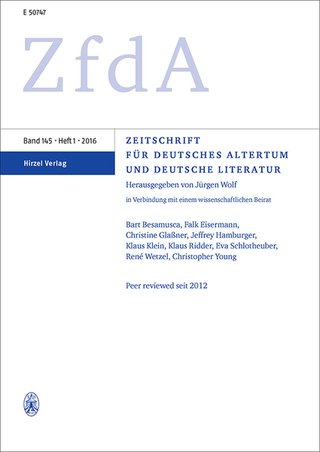 Zeitschrift für deutsches Altertum und deutsche Literatur