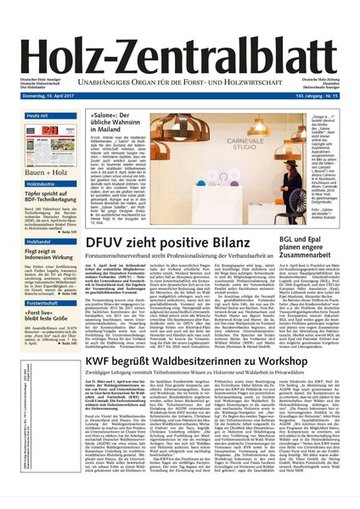 Holz Zentralblatt Fachzeitschrift Holz Baustoffhandel