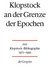 E-Book Klopstock an der Grenze der Epochen