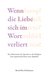 E-Book Wenn die Liebe sich im Wort verliert