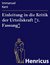 E-Book Einleitung in die Kritik der Urteilskraft [1. Fassung]