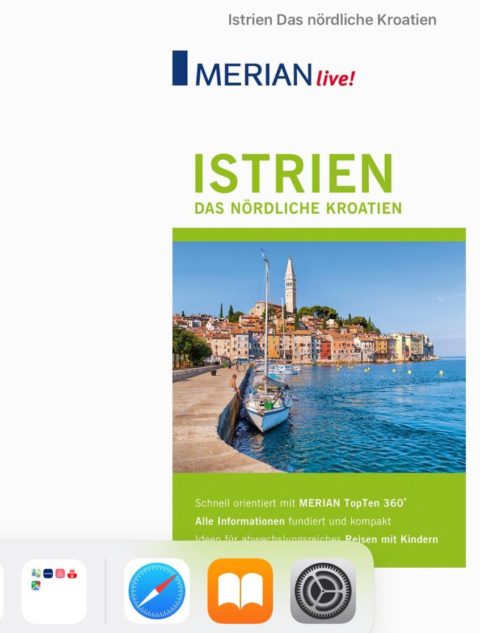 Screenshot des eBooks Istrien Reiseführer